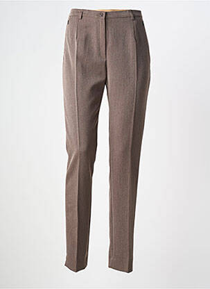 Pantalon slim taille normale taille normale marron GUY DUBOUIS femme
