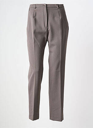 Pantalon slim taille haute taille haute marron GUY DUBOUIS femme