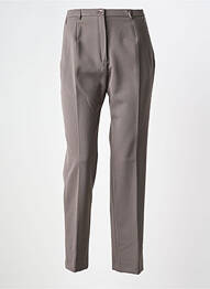 Pantalon slim poches taille haute marron GUY DUBOUIS femme