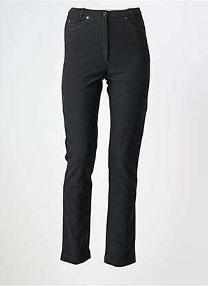 Pantalon slim taille haute taille haute noir GUY DUBOUIS femme