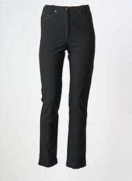 Pantalon slim stretch taille haute noir GUY DUBOUIS femme