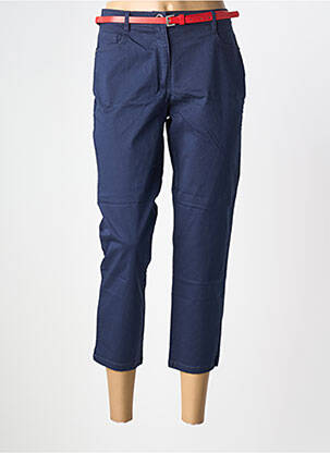 Pantalon 7/8 tissage popeline taille normale bleu BETTY BARCLAY femme