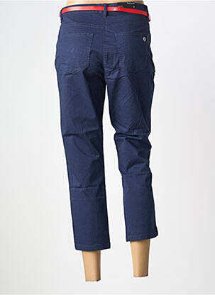 Pantalon 7/8 tissage popeline taille normale bleu BETTY BARCLAY femme