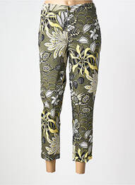 Pantalon 7/8 stretch taille normale vert ANNA MONTANA femme