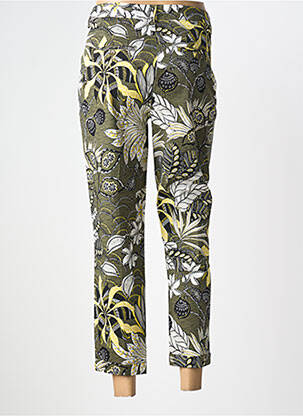Pantalon 7/8 stretch taille normale vert ANNA MONTANA femme