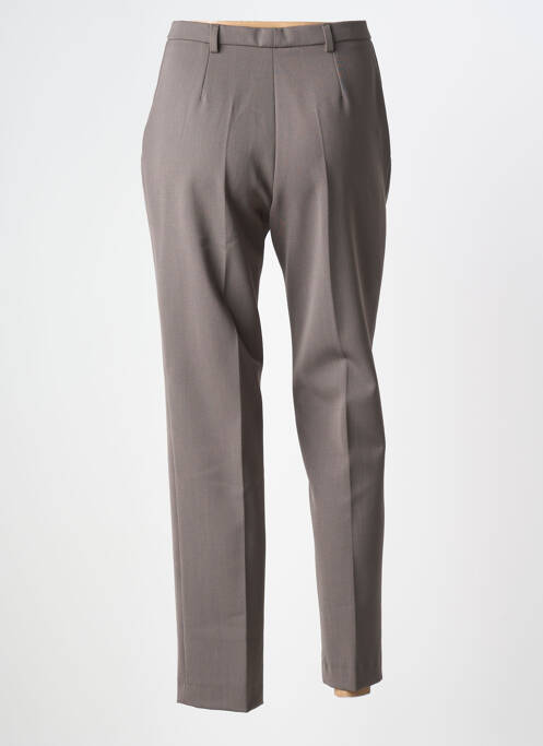 Pantalon slim poches taille haute marron GUY DUBOUIS femme