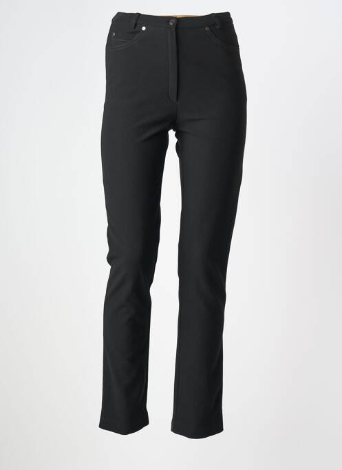 Pantalon slim stretch taille haute noir GUY DUBOUIS femme