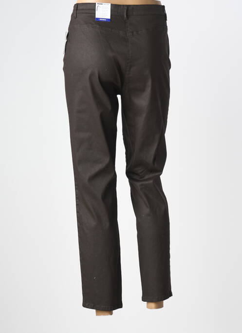 Pantalon 7/8 stretch taille normale marron FRANK WALDER femme