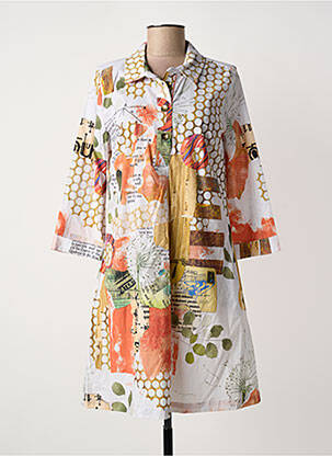 Robe courte manches 3/4 manches 3/4 gris DOLCEZZA femme