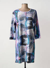 Robe courte manches longues manches longues violet CAPUCCINO femme