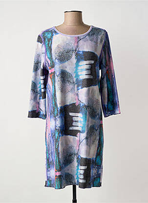 Robe courte manches longues manches longues violet CAPUCCINO femme