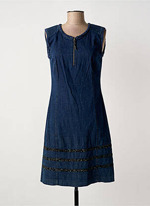 Robe mi-longue bleu ANANKE femme