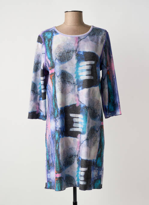 Robe courte manches longues manches longues violet CAPUCCINO femme