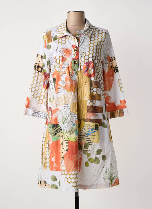 Robe courte manches 3/4 manches 3/4 gris DOLCEZZA femme