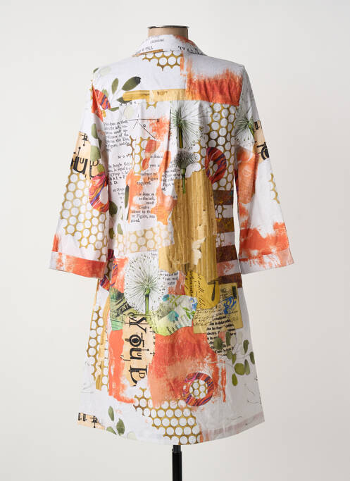 Robe courte manches 3/4 manches 3/4 gris DOLCEZZA femme