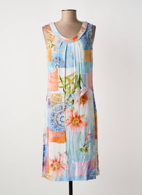 Robe mi-longue bleu BARBARA LEBEK femme