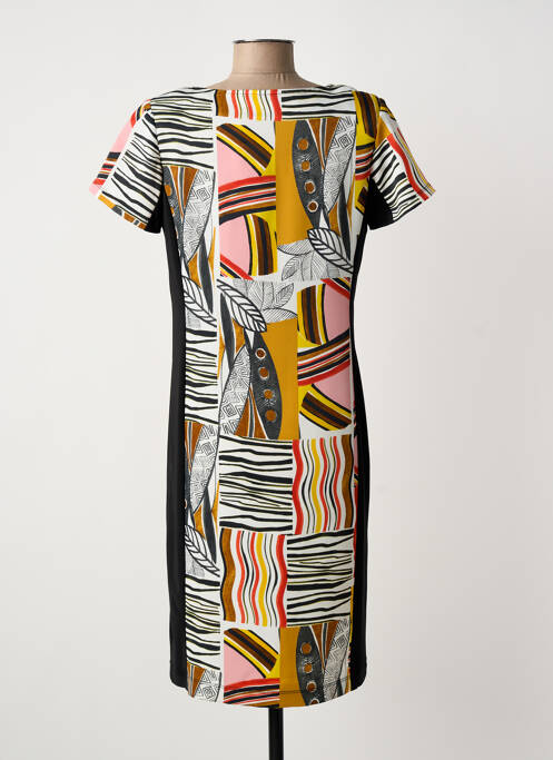 Robe mi-longue jaune ARONA femme