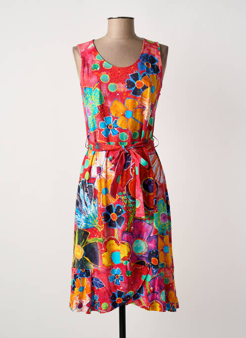 Robe mi-longue rouge DOLCEZZA femme