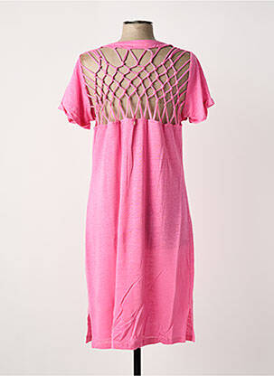 Robe mi-longue manches courtes manches courtes rose MPC (MA PETITE CAPSULE) femme