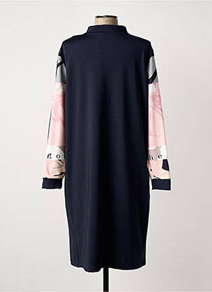 Robe mi-longue imprimé fantaisie manches longues bleu TUZZI femme