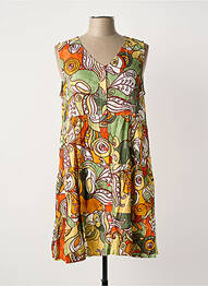 Robe courte sans manche sans manche vert ORIENTIQUE NATURALLY femme