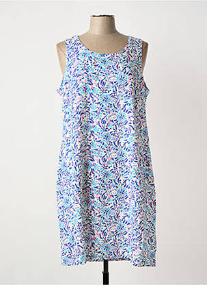 Robe mi-longue imprimé fantaisie sans manche bleu ESPRIT DE LA MER femme