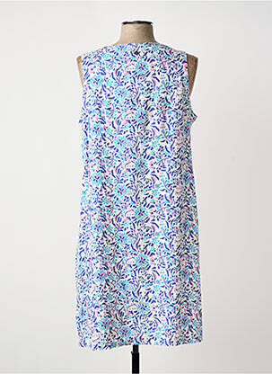 Robe mi-longue imprimé fantaisie sans manche bleu ESPRIT DE LA MER femme