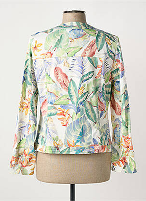 Veste casual col rond vert GUY DUBOUIS femme