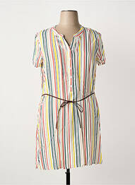 Robe courte manches courtes manches courtes jaune ESPRIT DE LA MER femme
