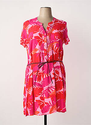 Robe mi-longue manches courtes manches courtes rose ESPRIT DE LA MER femme