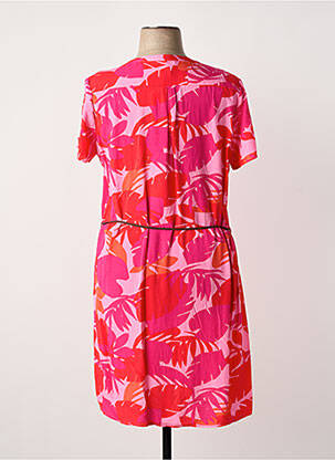 Robe mi-longue manches courtes manches courtes rose ESPRIT DE LA MER femme