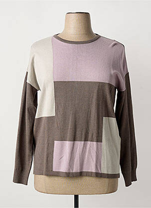 Pull coupe cintrée manches longues marron BARBARA LEBEK femme