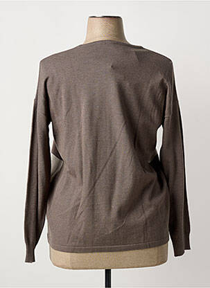 Pull coupe cintrée manches longues marron BARBARA LEBEK femme
