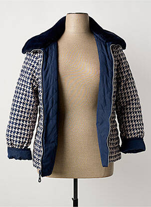Doudoune poches sans capuche bleu REVER MILE femme