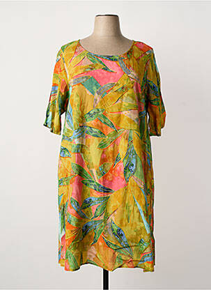 Robe mi-longue vert ORIENTIQUE NATURALLY femme