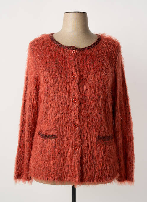 Gilet manches longues orange FRANK WALDER femme