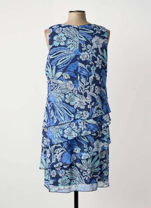Robe mi-longue imprimé fleurs sans manche bleu GREGORY PAT femme
