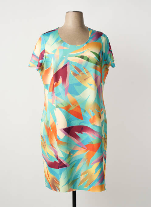 Robe mi-longue bleu GUY DUBOUIS femme