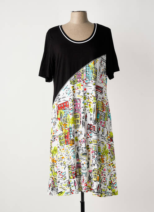 Robe mi-longue noir DOLCEZZA femme