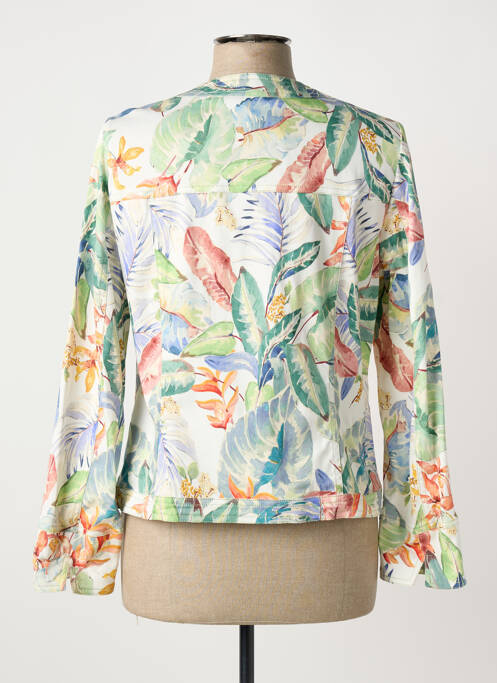 Veste casual col rond vert GUY DUBOUIS femme