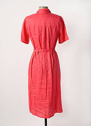 Robe mi-longue manches courtes manches courtes rose BARBARA LEBEK femme