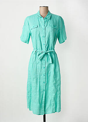 Robe mi-longue manches courtes manches courtes bleu BARBARA LEBEK femme