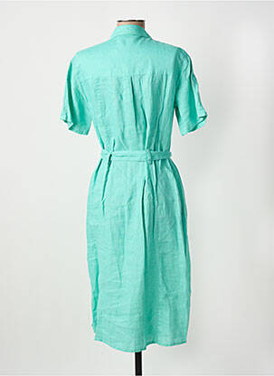 Robe mi-longue manches courtes manches courtes bleu BARBARA LEBEK femme