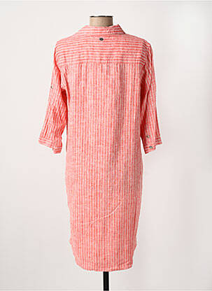 Robe mi-longue manches longues manches longues rose ESPRIT DE LA MER femme