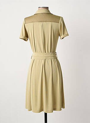 Robe mi-longue manches courtes manches courtes vert ANANKE femme