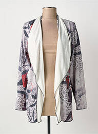Gilet manches longues stretch gris CAPUCCINO femme