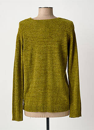Pull tissage chiné manches longues vert BARBARA LEBEK femme