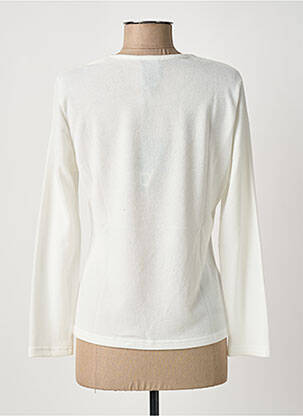Pull coupe cintrée manches longues blanc GUY DUBOUIS femme