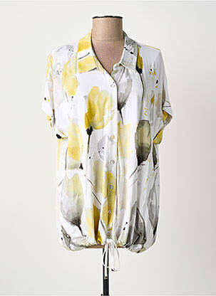Chemisier manches courtes manches courtes jaune DOLCEZZA femme