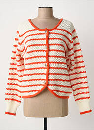 Gilet manches longues stretch orange CHARLIOR femme